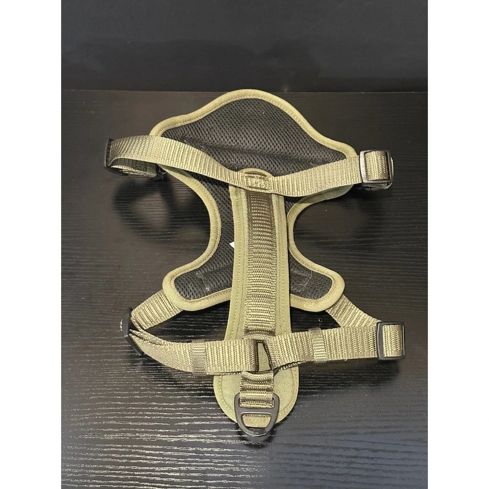 KONG Tactical Dog Harness Olive Green Reflective Padded Mesh Med Pocket Handle